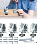 8 Pcs Adjustable Furniture Levelers Rock Solid Heavy Duty Feet For Sofa Table Chair Cabinet Threaded Precision Height Adjustment