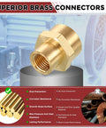 Superior brass connectors with corrosion resistance details, featuring Two Pack Brass Pipe Fittings 1/2 NPT Female To 1/4 NPT Female Coupler