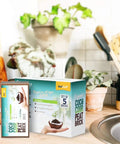 High Expansion Coco Coir Bricks 5 Pack 650g each peat free coconut coir low EC and pH balanced on kitchen counter