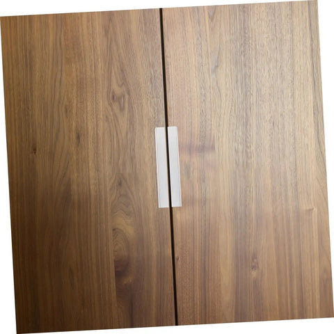 Hidden Finger Pulls For Cabinets And Drawers, 64mm Hole Spacing, Brushed Aluminum Invisible Handles on wooden cabinet door