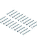 Heavy Duty Furniture Confirmat Screws 6.3x50mm Hex Socket Wood Screws Zinc Plated Pack Of 100 arranged in rows