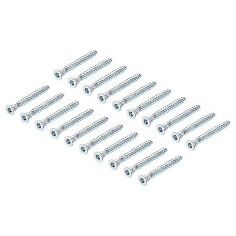 Heavy Duty Furniture Confirmat Screws 6.3x50mm Hex Socket Wood Screws Zinc Plated Pack Of 100 arranged in rows