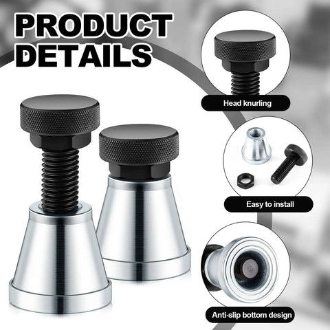 Heavy Duty Four Pack Adjustable Screw Jacks 2.63 to 3.93 Inch Range 5 Ton Capacity Machinist Jack Stands product details