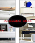 Built Tough White Replacement Table Legs 4 Pack Adjustable Steel Pipe Furniture Feet shown under various furniture setups.