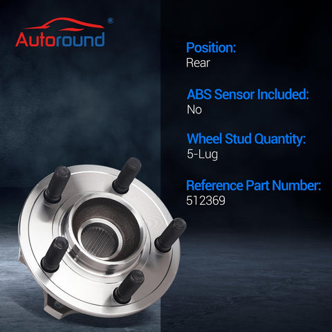 Rear Wheel Bearing And Hub Assembly For 5 Lug Dodge Challenger 2008 2014 Charger 2010 2014 And Chrysler 300 2010 2014