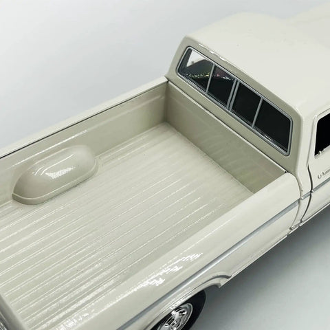 Ford F150 1979 Diecast Pickup 1 24 Scale Model Car With Opening Doors Detailed Interior Diecast Metal Construction Premium Rubber Tires White Finish All Star Toys Exclusive Great Gift For Collectors showing truck bed