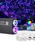 Dual Color 32W Twinkle Starlight Headliner Light for Car Interior with 1100 Pcs 13.1 Ft RGBW Fiber Optic Star Lights
