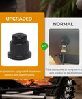 Comparison of upgraded grill cap protector versus normal, highlighting improved service life for Extra Long Grill Igniter Replacement.