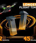 4K GPS Drone With Brushless Motors And Follow Me Mode, Beginner Friendly, Long Flight Time And Range, 5G FPV Transmission batteries