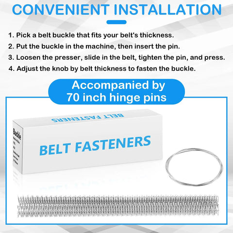12 Inch Conveyor Belt Fastener Kit With 12 Pieces Of 316 Stainless Steel Clipper Lacing And 70 Inch Hinge Pin Box