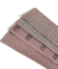 Custom Fit Mesh Sandpaper Sheets 80 To 320 Grit, Dust Free Dry Sanding Paper For Woodworking and Paint Stripping, Perfect For Hand Sander Work. Three sheets of mesh sandpaper in varying grits.
