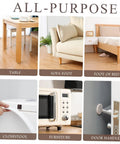 Image showing all-purpose use of Move Heavy Couches Like Butter With These Round Self Adhesive Glide Pads on table, sofa foot, and furniture.