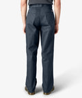 Original Straight Leg Work Pants Built Solid As A Rock With The Roomy Big And Tall Fit Stone Cold Durable Polyester Cotton Blend Resists Wrinkles And Grease Spills Perfect For The Job Site Or Daily Office Hustle Navy Shade - back view, showing relaxed fit.