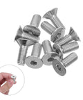 Flat Head Hex Socket Screws Full Thread M8x60mm Stainless Steel 10 Pack For Pro Furniture And Cabinet Assembly, close-up view