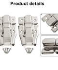 Heavy Duty Toggle Latch Clamp Set For Suitcases, Boxes And Chests, Secure Closure With Quick Release, 78 x 48 mm, 2 Pack