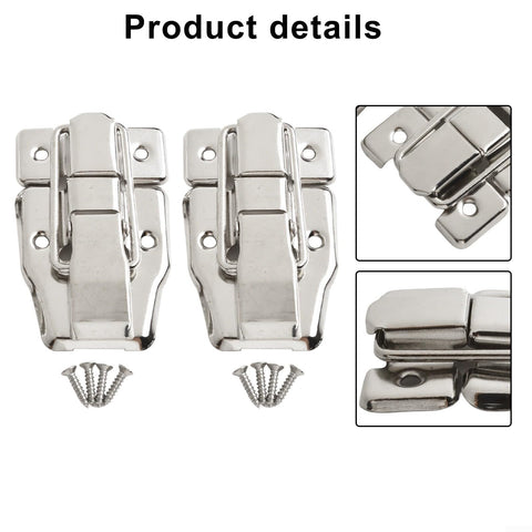 Heavy Duty Toggle Latch Clamp Set For Suitcases, Boxes And Chests, Secure Closure With Quick Release, 78 x 48 mm, 2 Pack