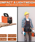 Mini Stick Welder 110V 250A Portable MMA Welding Machine For Beginners with Hot Start Arc Force Anti Stick IGBT Inverter Orange