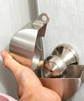 Heavy Duty Bulletproof Door Knob Lock Cover With Combo Padlock Slam Dunk Privacy Shield, showing rust-proof metallic cover design.