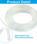 Heavy Duty PU Pneumatic Tubing for Air Compressors 8mm by 5mm Clear Polyurethane Air Hose 32.8ft coil displayed on blue background