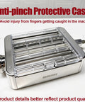 Anti-pinch protective case for Built Tough All Metal Pasta Attachment For KitchenAid Mixers, ensuring safety while cutting noodles.
