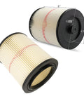 Two Pack Cartridge Filter For Wet Dry Vacuums Fits Five Gallon And Larger General Purpose Air Filter For 9 17816 And Similar Vacuum Cleaner Models Replacement For 5 Gallon And Larger Shop Vacuums showing pleated paper design