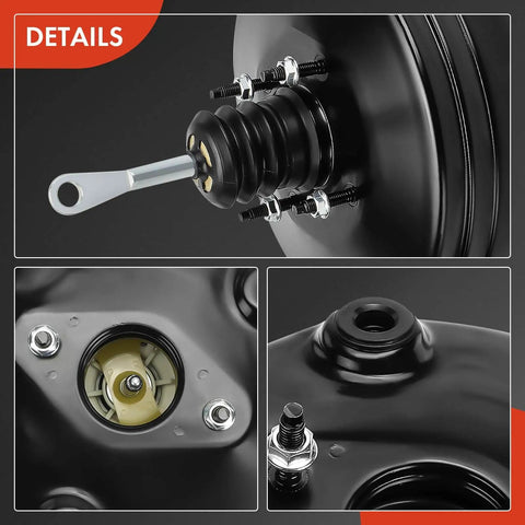 Vacuum Brake Booster For Jeep Wrangler JK 2012 2018 showing dual diaphragm and mounting detail with direct factory design.