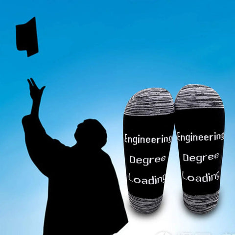 Funny Engineering Socks Gift For Him Two Pair Set Mid Calf Unisex Size 4-13 Ideal Graduation Gift For Engineering Students