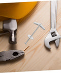 15-Piece Toggle Bolt Kit With Wing Nuts For Drywall Anchors heavy duty butterfly screws with tools on wooden surface.