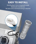 Dusk To Dawn Photocell Sensor Switch for Outdoor Low Voltage Lighting, Swivel Mount, 3 Pin Connector, Easy Installation, UL Listed