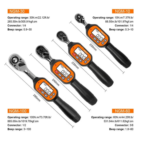 Mini Digital Torque Wrench 1/4 Or 3/8 Or 1/2 Inch Adjustable Torque Tester Tool With Precision Calibration For Bike And Car Repair Projects Easy To Use In Tight Spots Accurate Reading Professional Grade