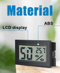 24 Pack Mini Digital Hygrometer Thermometer Indoor Humidity Monitor Temperature Humidity Gauge With Fahrenheit Readout For Greenhouse Garden Cellar Closet Easy At A Glance And Real Time Environmental Tracking, black ABS LCD display
