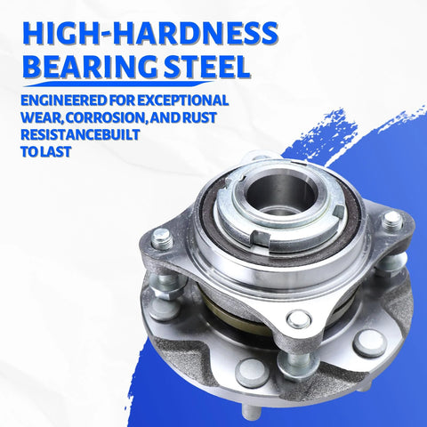 Close-up of Front Wheel Bearing Hub Assembly Set 2x 950-004 for Toyota Tacoma, 4Runner, FJ Cruiser with high-hardness bearing steel.