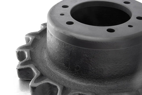 Close-up of Heavy Duty Built Tough Drive Sprocket For Bobcat T200 T630 T650 T750 T870 T770 Skid Steer six hole design.