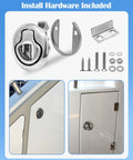 Two Pack Two Inch Boat Slam Latch Lift Handle Lock Beefy Build Built Tough with Full Stainless Steel Door Port Pull Latch Lift Ring