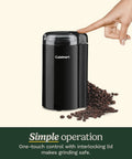 One Touch Control Coffee Grinder With Stainless Steel Blades And Bowl 2.5 Oz 70 G Capacity For Up To 12 Cups On Off Switch
