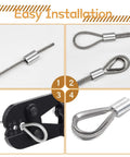 Beefy All In One Aluminum Crimping Loop Sleeve Cable Ferrules Kit 285 Pcs in use, showing installation on wire rope.