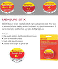 Adhesive Backed White Steel Tape Measure For Quick Surface Readings With English Graduation Left To Right Reading Six Foot