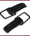 Universal Car Bumper Security Hook Clips Quick Release Hooks For Trunk And Fender Fasteners Carbon Fiber Pattern 105x33mm Set Of 2