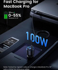 130W USB C Car Charger With PD Fast Charge Dual Type C Ports For iPhone 17 16 15 14 Series, Galaxy S24 Ultra, iPad And MacBook On The Go in car