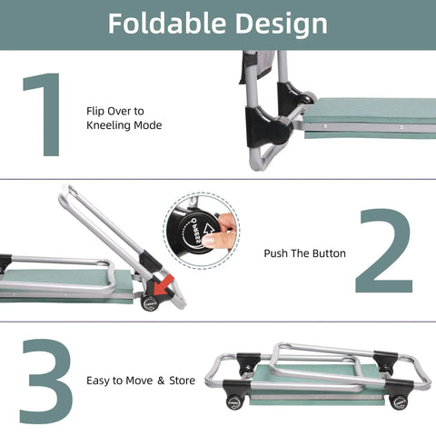 Go To Garden Kneeler And Seat Foldable Gardening Stool with Push Button and Foldable Design for Easy Storage