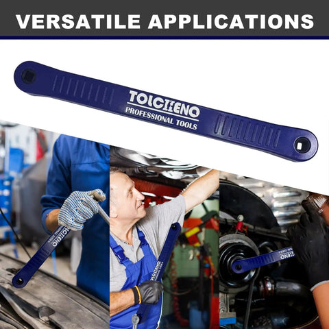 Pro Zero Offset Extension Wrench Set used in automotive and home repairs, shown in action with durable aluminum body.