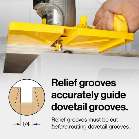 MatchFit Grid Router Guide For Dovetail Tracks, Quick Setup, Self Indexing Grid, 4 Inch Spacing, Pro Grade Woodworking Jig For Custom Benches, Sleds And Panels, routing relief groove