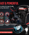 LIWBYYG Two Stroke 18HP Outboard Motor for Boats and Kayaks with 246CC Heavy Duty Aluminum Alloy Engine shown in side view