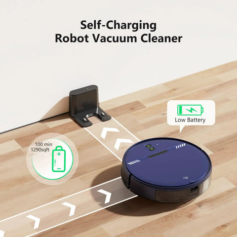 Smart Robotic Vacuum With 2 In 1 Mopping 1400Pa Suction WiFi App Control Works With Alexa And Google Assistant Auto Self Charging Pet Hair Slayer For Carpets And Hard Floors