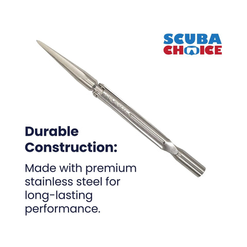 7mm Tricuspid Spearfishing Speartip 6 Inch Stainless Steel Tip Built Tough Anti Corrosion Replacement For Winter Spearfishing