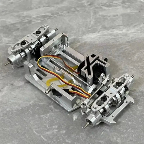 Metal RC Car Chassis Frame For Mini Q 1/28 With Multi Wheelbase Bottom Plate And Second Floor Slab Upgrade For Drift And Racing