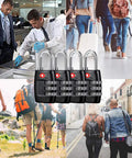 4 Pack 3 Digit Combination Luggage Locks TSA Approved For Travel On The Go Durable Padlocks For Suitcases And Baggage Black