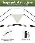 Trapezoidal structure of Heavy Duty Camping Hammock With Mosquito Net, 500 Lb Capacity, Portable Nylon Hanging Hammock