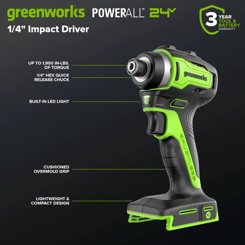 Cordless Brushless Drill And Impact Driver Combo With 400 Inch Pounds And 1950 Inch Pounds Torque 24V Lightweight Workhorse