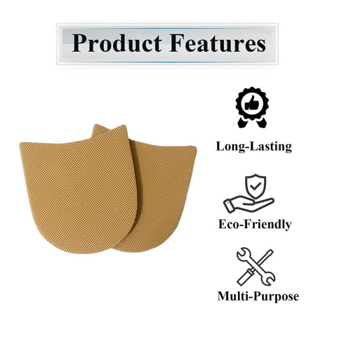 Two Pack Self Adhesive Rubber Heel Patches For Boots And Dress Shoes, Quick Heel Repair Kit To Extend Footwear Life